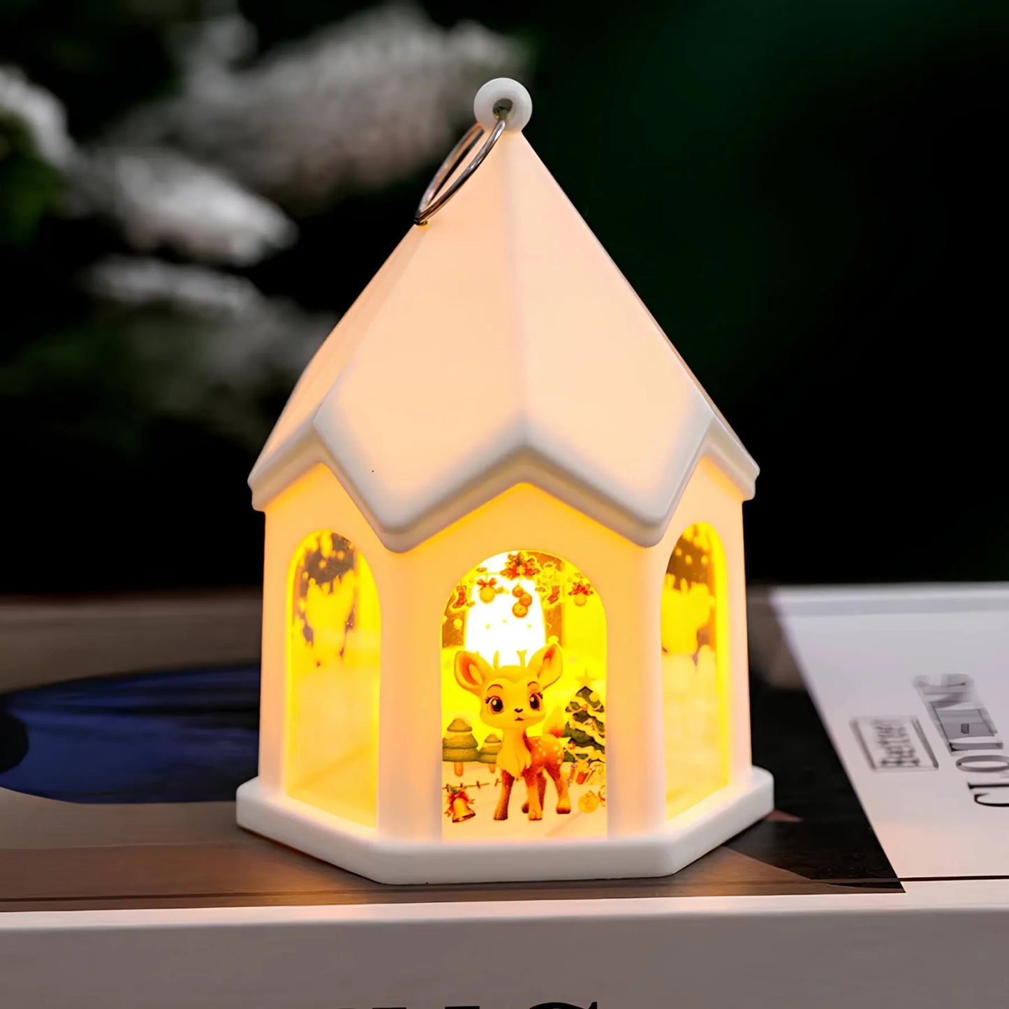 Kerstlantaarn - LED lamp Kerstman