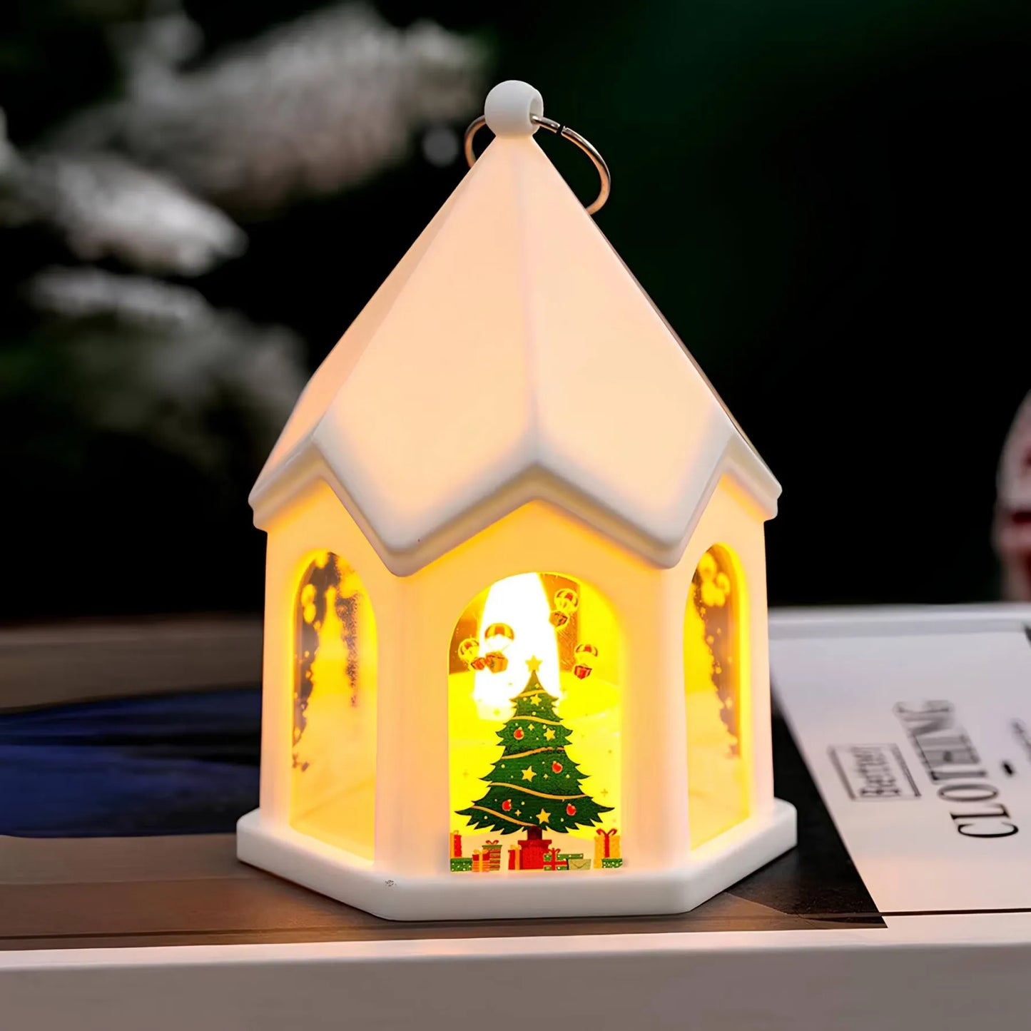 Kerstlantaarn - LED lamp Kerstman