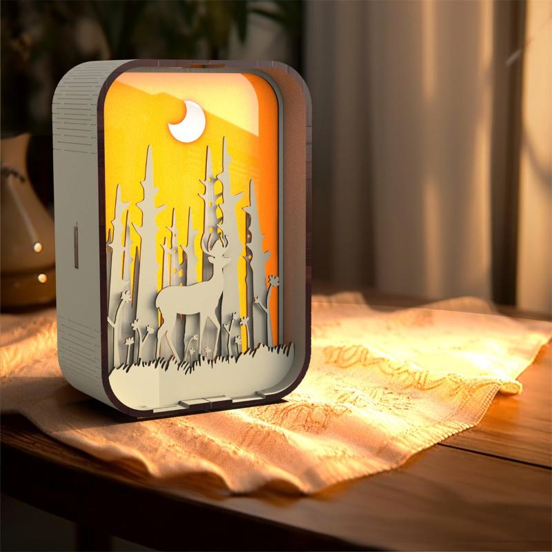 HolzGlut | Elegant USB-bedlampje van hout met persoonlijke lasergravure