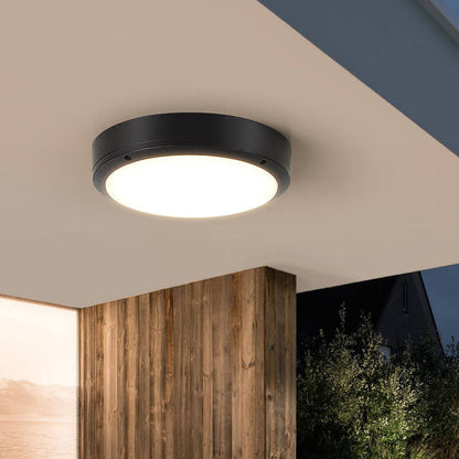 Eenvoudige buiten waterdichte aluminium ronde LED inbouw plafondlamp