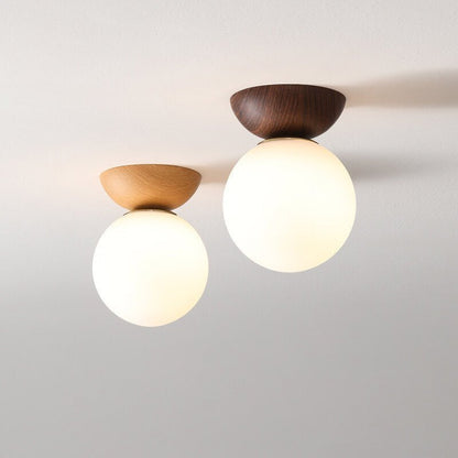 Hikari Plafondlamp – Minimalistische LED Lamp met Houten Frame