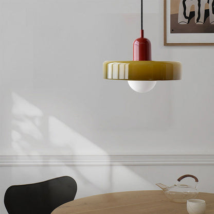 StiloGlas | Kleurrijke Hanglamp in Bauhaus-stijl – Glas-in-lood Design & Modern Vakmanschap