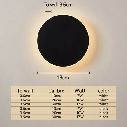 Moon | Ronde Metalen Led Muur Lamp