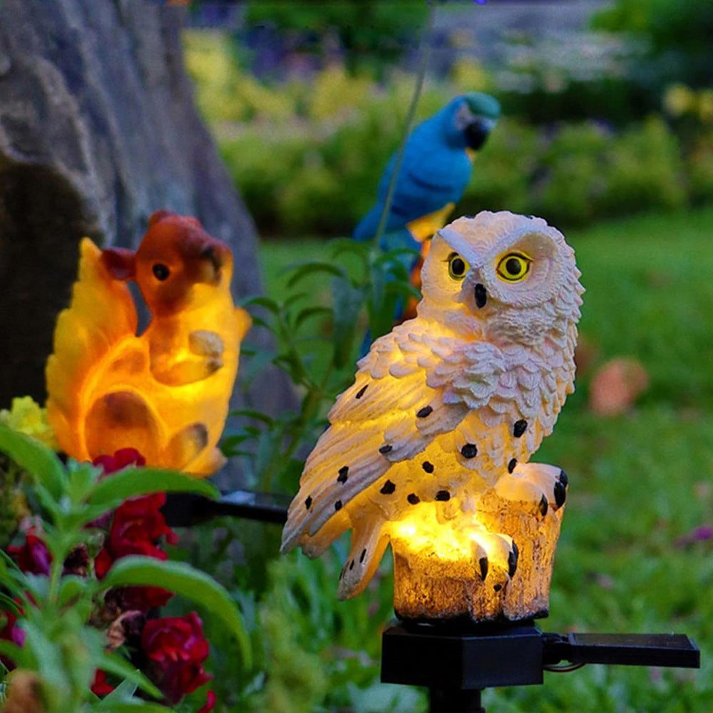 Owl | Uil Beeld Tuinverlichting en Decoratie (2-Pack)
