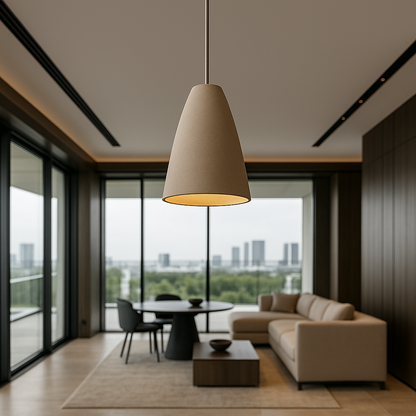 TERRALUNA Hanglamp – Minimalistisch Design van Cement met Warme LED Verlichting