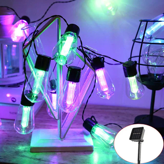Sprookjesverlichting op zonne-energie voor feestelijke avonden