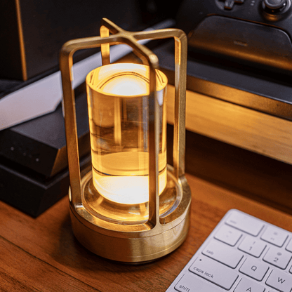 CRYSTALUX - Luxe stalen kristallen tafellamp