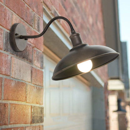 Alessio Rustieke Komvormige Antiek Messing IP65 Waterdichte Wandlamp voor Buiten