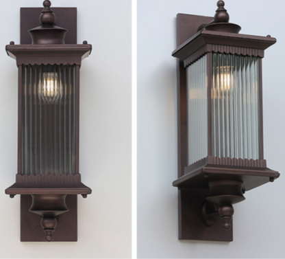 BRAVENO Wandlamp – Vintage Buitenlamp met Rechthoekig Ontwerp – Aluminium & Glas – E27 Fitting