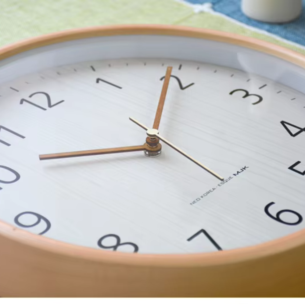 Modern Solid Wood Wall Clock Nordic Design