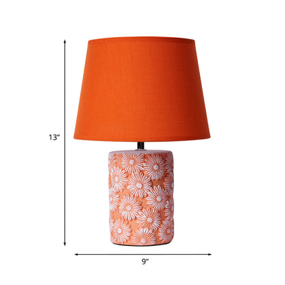 Zonnebloem lichtspel | Oranje tafellamp met creatief ontwerp