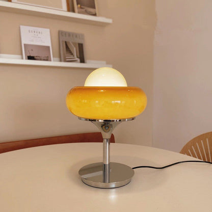 SaturnGlühen Retro Tafellamp & Vloerlamp | Saturnus Design met Glas & IJzer, Bauhaus Stijl, E27 LED Compatibel