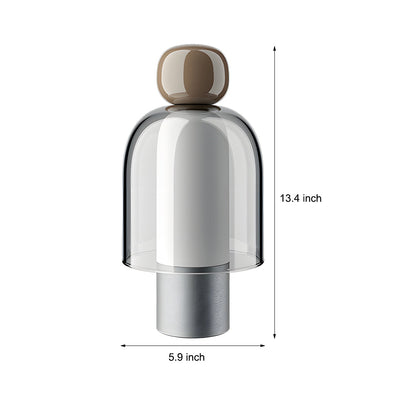 Moderne en draagbare dimbare tafellamp van helder glas