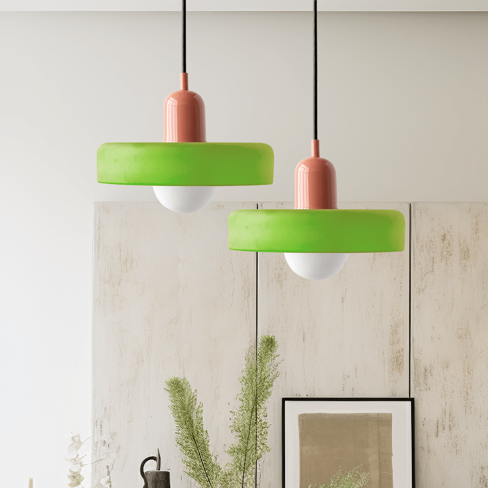 ColorLume | Geometrische Bauhaus Plafondlamp – Glazen Designlamp met Kleurrijke Accenten