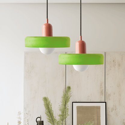 ColorLume | Geometrische Bauhaus Plafondlamp – Glazen Designlamp met Kleurrijke Accenten