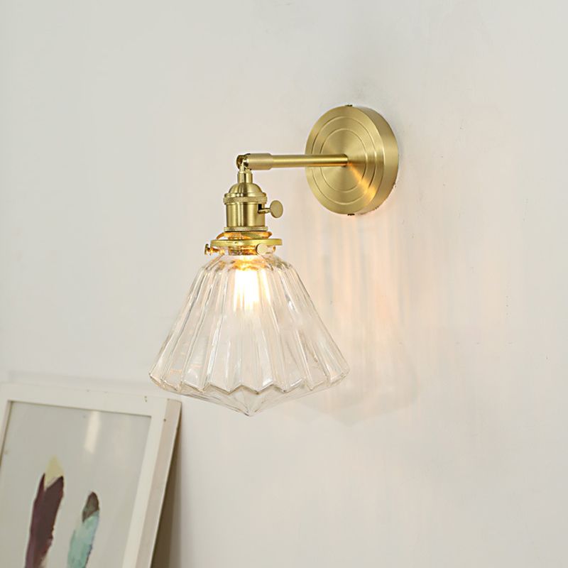 GoldenPrism | Kristal gefacetteerde wandlamp