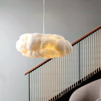 CloudNova - Designer Wolken LED Hanglamp Wit PVC/Katoen
