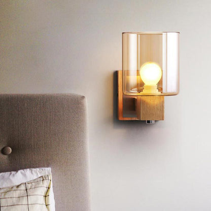 AmberBeam | Warm hout & glas wandlamp