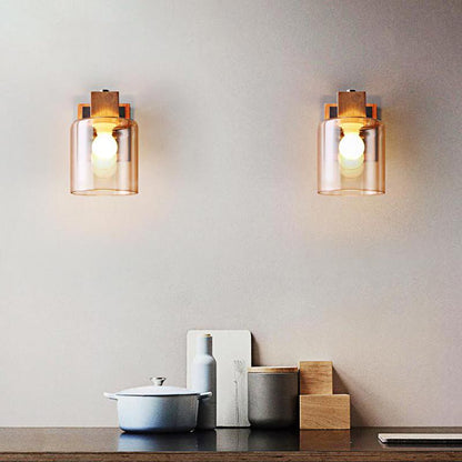 AmberBeam | Warm hout & glas wandlamp