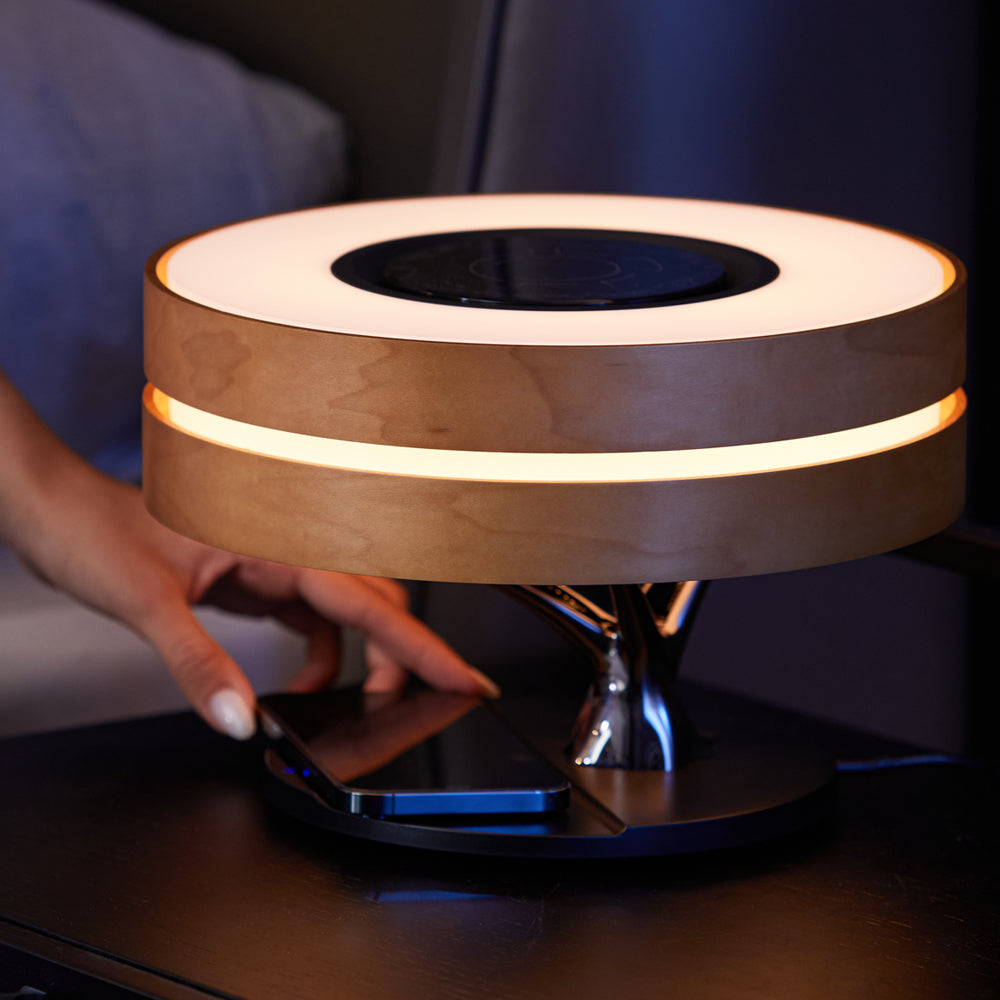 Veylix | Bureaulamp met luidspreker en draadloze oplader