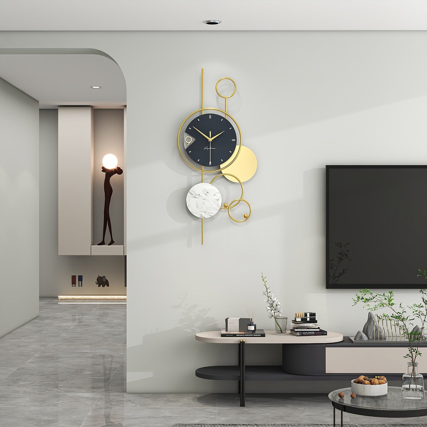 Ornari | Moderne Gouden Metalen Wandklok