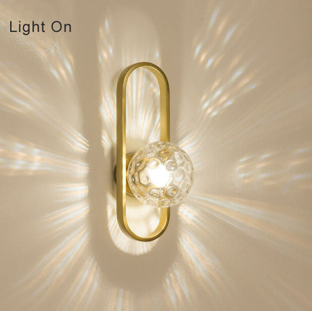 GlobeAura | Elegante glazen bol wandlamp
