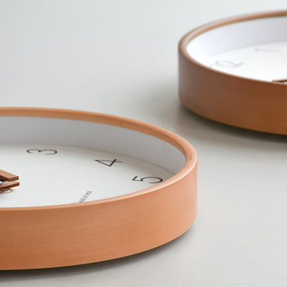 Moderne Houten Wandklok Massief Hout Ontwerp