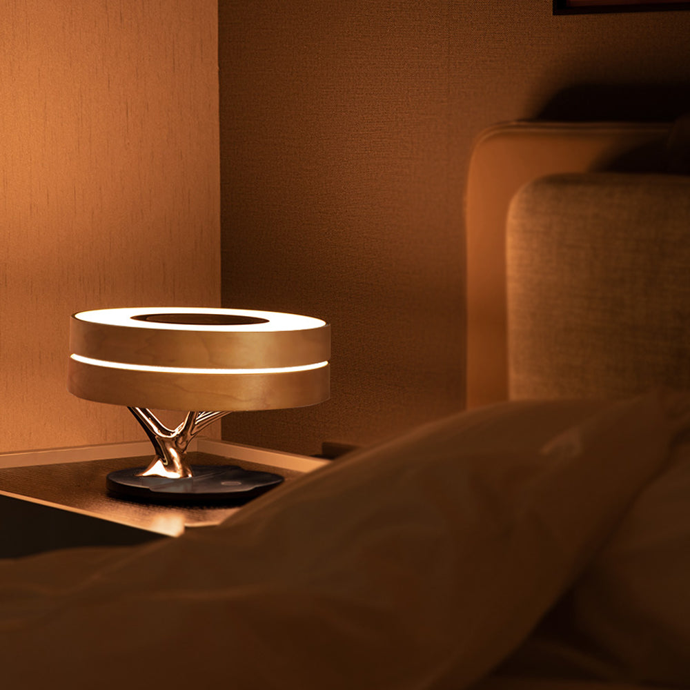 Veylix | Bureaulamp met luidspreker en draadloze oplader
