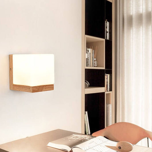 CubeGlow | Moderne houten wandlamp