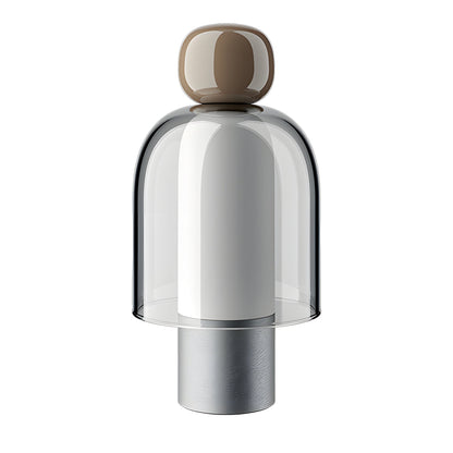 Moderne en draagbare dimbare tafellamp van helder glas