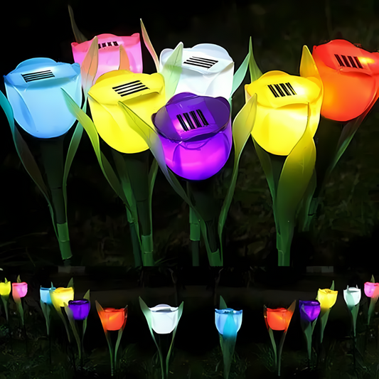 BlütenblattGlanz – Solar Tulpenlamp voor de Tuin | Elegante Zonne-energie Buitenverlichting