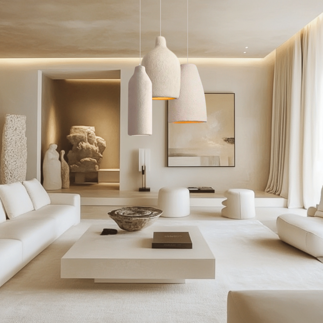 TERRALUNA Hanglamp – Minimalistisch Design van Cement met Warme LED Verlichting