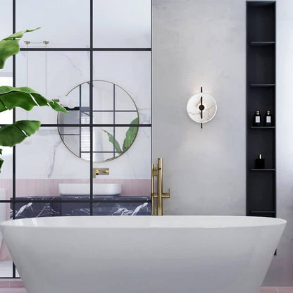MarbleGlow | Elegante ronde wandlamp