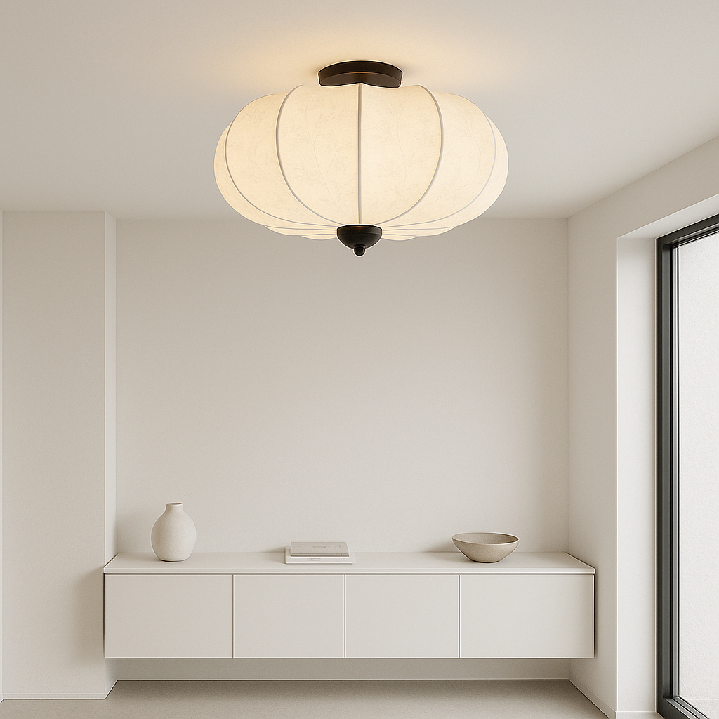 Middeleeuwse zijden plafondlamp