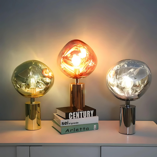 MeltGlow | Elegante chromen tafellamp