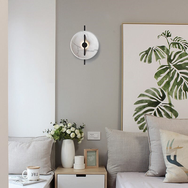 MarbleGlow | Elegante ronde wandlamp