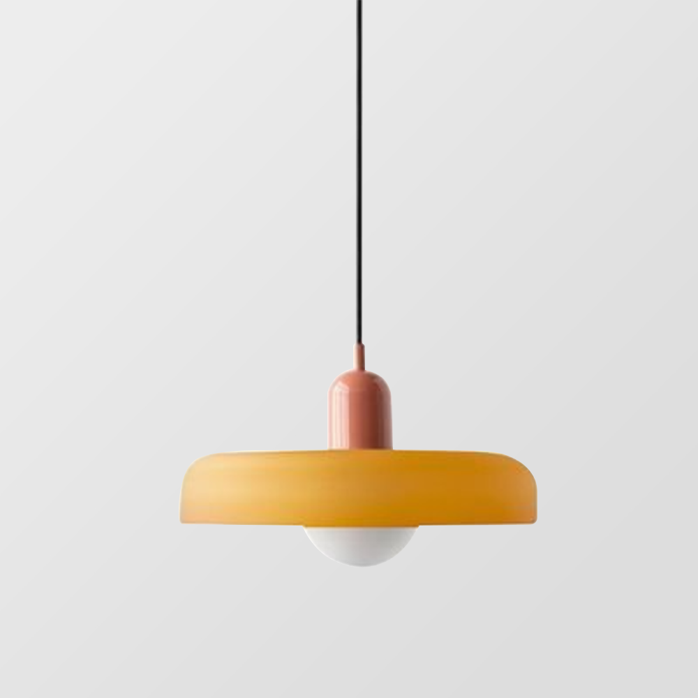 StiloGlas | Kleurrijke Hanglamp in Bauhaus-stijl – Glas-in-lood Design & Modern Vakmanschap