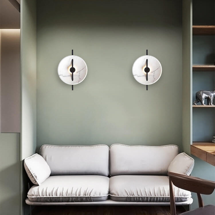 MarbleGlow | Elegante ronde wandlamp