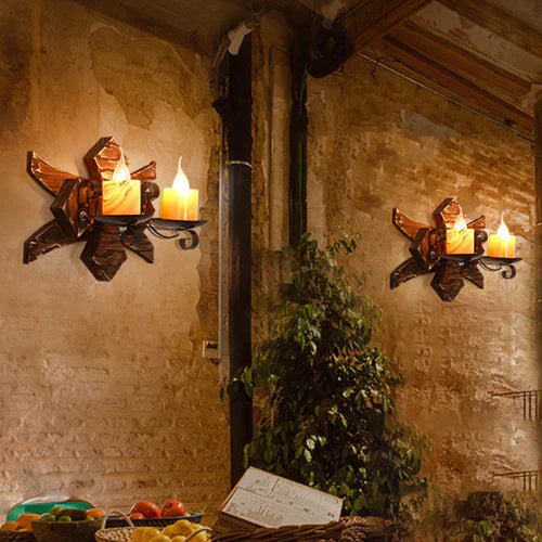 LodgeGlow | Dubbele Lantaarn Rustieke Wandlamp