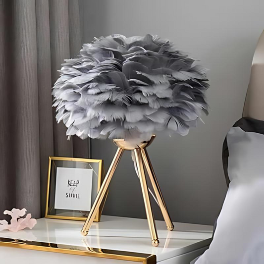 FeatherGlow | Stijlvolle dimbare tafellamp met elegante veren