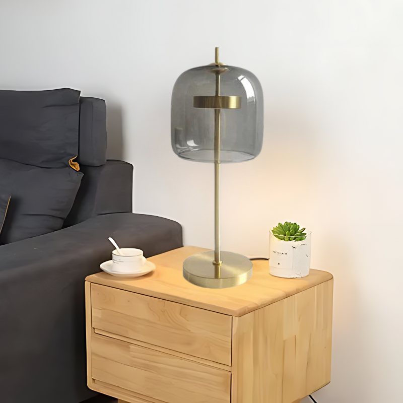 GlassColours | Stijlvolle Tafellamp van Gekleurd Glas & IJzer | Moderne Sfeerverlichting