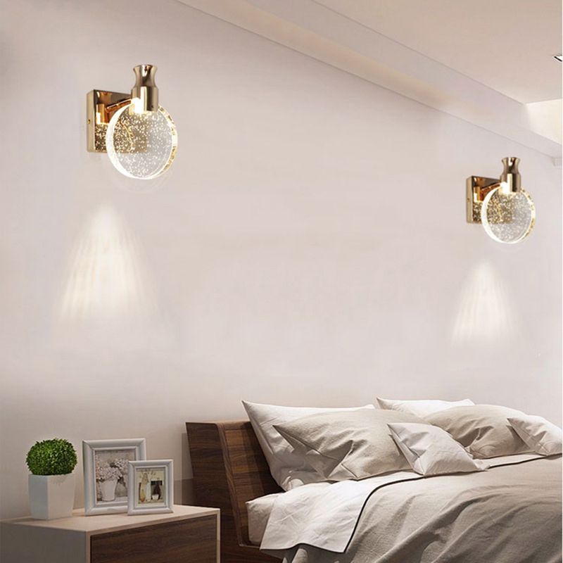 GlintSphere | Ronde kristallen wandlamp