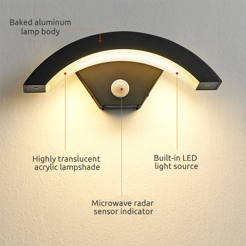 GloMotion Moderne wandlamp met bewegingsmelder