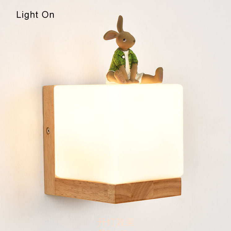CubeGlow | Moderne houten wandlamp