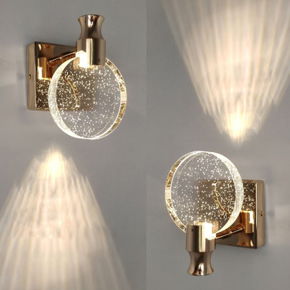 GlintSphere | Ronde kristallen wandlamp