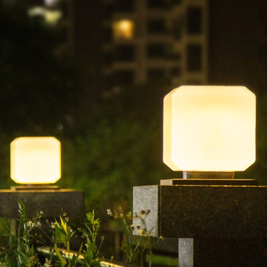CubeLicht | Stijlvolle acryl-buitenlamp op zonne-energie voor in de tuin