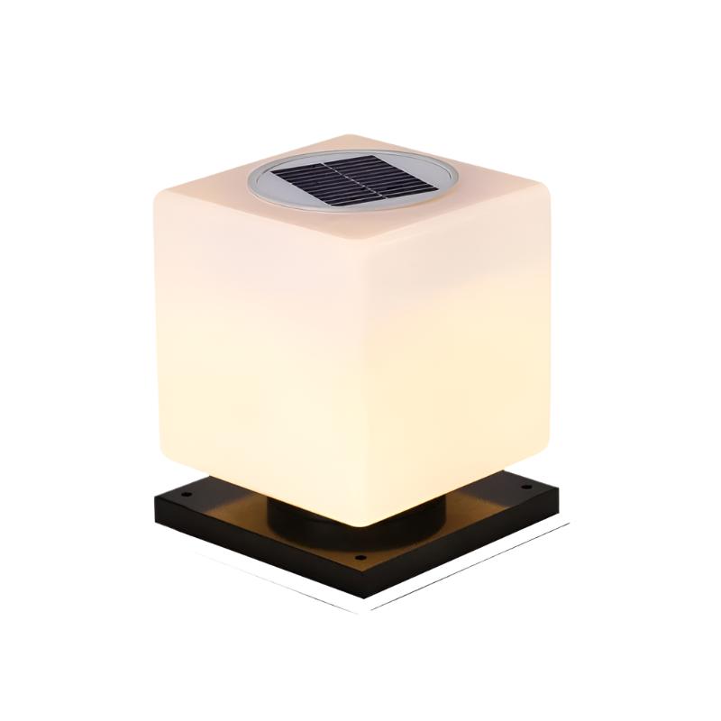 CubeLicht | Stijlvolle acryl-buitenlamp op zonne-energie voor in de tuin