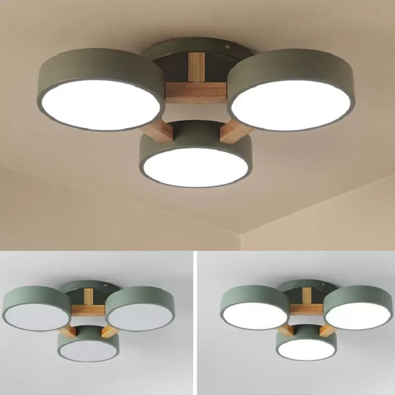 Macaright | Metalen Trommel Plafondlamp met 3 Lichten