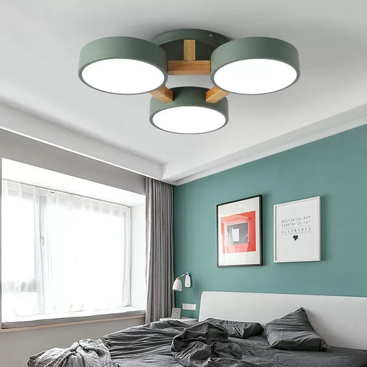 Macaright | Metalen Trommel Plafondlamp met 3 Lichten
