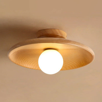 Vlakke plafondlamp in komvorm